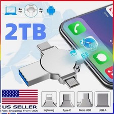 2TB 4in1 Portable Flash Drive USB3.0 Memory Stick OTG for iPhone Android PC Mac picture