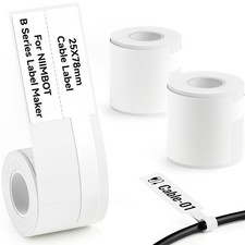 NIIMBOT 3 Roll Set White Cabel Label Compatible with B1/B2/B21 Label Maker, 2... picture