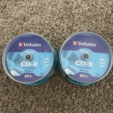 50 VERBATIM Music CD-R 40X 700MB Audio Disc - 2x25pk Spindle picture