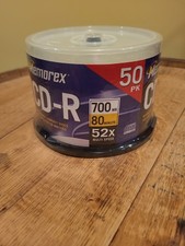 Memorex CD-R Blank Discs 700MB 80 Min 52x Speed 50 Pack Spindle New Sealed picture