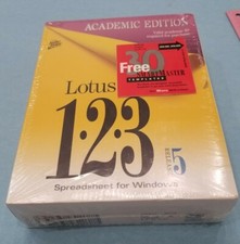 New Vintage NIP Lotus 1 2 3 Release 5 Edition IBM Windows Software PC Disc Old picture