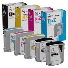 Replacement Replacements Fits for HP 88XL Set of 5 High YieInkjet Cartridges picture