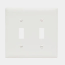 TWO GANG 2 TOGGLE LEGRAND (PASS&SEYMOUR) TP2-WCC30 WALL PLATE UNBREAKABLE WHITE picture