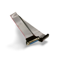 1.33ft DB25 Female Parallel Port to 26 Pin Motherboard Header IDC26 Cable Gray picture