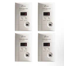 4-PCS Carbon Monoxide Detector Plug In Wall with Battery Backup Digital Display picture