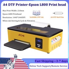 A4 Epson L800 Head DTF T-Shirt Printer Flatbed Inkjet Printer & 5x500ML DTF Ink picture