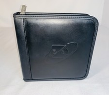 Leed’s Genuine Leather CD Holder Square Zippered Case Vintage Travel Wallet 6x6 picture