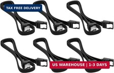 6 Pack 90 Degree Right Angle SATA III 6.0 Gbps Cable with Locking Latch - Black, picture
