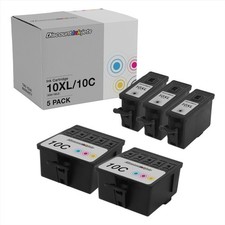 DI Compatible Ink Cartridges Replacements for Kodak #10B #10C 5pk picture