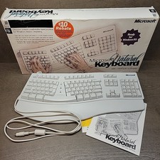 Vintage Microsoft Natural Keyboard 1997 Wired Untested w/Box 95990 Windows 95 picture