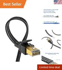 Brand New Cat 8 Ethernet Cable 25 ft, Nylon High Speed Heavy Duty, Shielded, ... picture