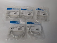 LOT OF 5 ICC ICPCSJ03WH PATCH CORD, CAT 5e, MOLDED BOOT, 3FT, WHITE picture