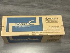 Genuine Kyocera TK-592C M6026MFP/FS-C5250DN Cyan Toner Cartridge 1T02KVCUS0 picture