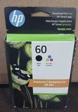HP 60 Original Ink Cartridge - Black and Tri-Color Brand New Exp 2/2025 picture