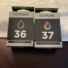 Black Genuine Lexmark 36 37 2PK Ink Cartridges X Series X3650 Z Series Z2420  picture