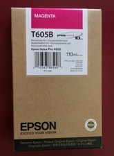 01-2015 GENUINE EPSON T605B MAGENTA 110ml K3 INK STYLUS PRO 4800 Only picture