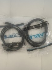 2 X USB 2.0 A Male to B Male USB Printer Cable, Black - 5 ft picture