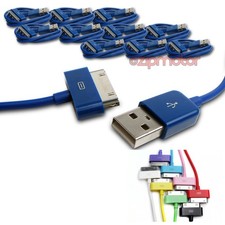 10X 6FT USB SYNC DATA POWER CHARGER CABLE APPLE NEW IPAD IPHONE IPOD TOUCH BLUE picture