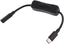 Black Power Switch USB C Male to Female Type C Extension Cable Inline On/Off Swi picture