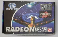 Sapphire Radeon 9600 Pro Atlantis AGP Graphics Card (ATI, 128MB, Retro, 2004, Original Box) picture
