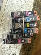 Lot of 6 Genuine Canon Ink Cartridges CLI-8 Black, Yellow, Cyan, Magenta New picture