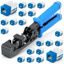 Everest 90° Angled RJ45 Cat6 Keystone Speedy + 50 RJ45 Everest easyJACK -90° Kit picture