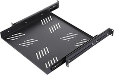 1 Pcs 1u Sliding Rack Shelf, Adjustable Mounting 15-29 Inch Depth picture