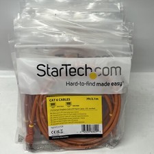 13pk StarTech N6PATCH7OR Cat6 Patch Cable Snagless RJ45 7ft Orange | USA Seller picture