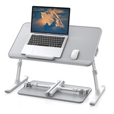 SAIJI Leather Laptop Bed Tray Table, Adjustable Laptop Stand with Removable S... picture