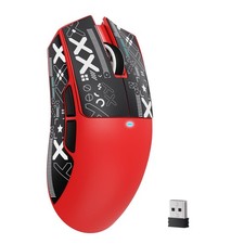 MAMBASNAKE Attack Shark X11 Wireless Mouse Red and Anti-slip Sticker picture
