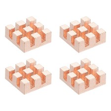 4 Pcs Copper Heatsink 10x10x4mm, Heat Sink Cooler Radiator for picture
