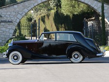 Cars 1953 rolls royce silver wraith limousine retro Desk Mat Stitched picture