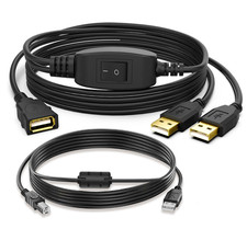 Herfair USB Splitter 1 in 2 Out Switch for Two Computers Connected One... picture