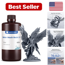 1000g Upgraded Water Washable 3D Printer Resin 2.0 - Grey picture