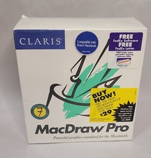 Claris MacDraw Pro New Sealed Vintage Software Apple Mac Macintosh Graphics   picture