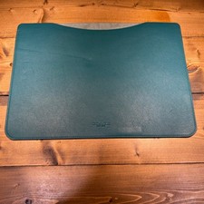 Coach New York Teal Leather Laptop Sleeve Document Case Portfolio Pouch picture