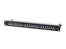Monoprice Cat6A 1U Patch Panel - 19in, Shielded, 24-Ports Dual IDC, High-density picture
