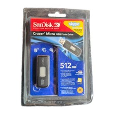 SanDisk CRUZER Micro USB FLASH DRIVE 512MB - BRAND NEW SEALED - SDCZ6-512-A10 picture