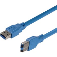 StarTech.com 1 ft / 30cm SuperSpeed USB 3.0 Cable A to B - 1 / 30cm, Blue picture