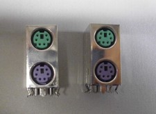 2 Pcs  Purple Green Replacement PS2 PS/2 Keyboard/Mouse Female Jacks  picture