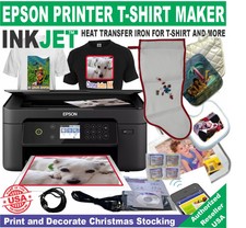 Epson Printer InkJet for Heat Transfer Iron Print T-Shirt Maker Christmas Kit picture