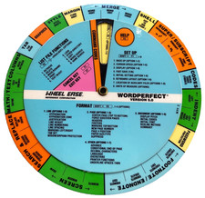 Wordperfect Version 5.0 Wheel Ease Quick Reference Guide Card Dial 1989 2 Sided picture