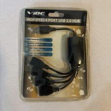 VIBE Axcess 4-port USB 2.0 Genius Hub Expansion Splitter in original sealed pack picture