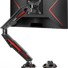 MOUNT PRO Single Monitor Wall Mount Fits 13 - 32 Inch Computer Screen Black Red picture