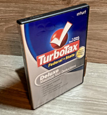 2008 TurboTax Deluxe Federal + State Maximize Deductions Case and CD Back Taxes picture