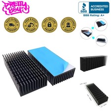 2pcs 40mm Anodized Aluminum Heatsink Kit with Thermal Adhesive for Cooling picture