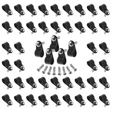 60pcs 1/2 Inch Nylon Cable Clamps, R-Type Wire inch/12.7mm, Black picture