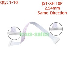 lots 10-pin 30 cm 2.54mm JST-XH same-orientation female-to-female ribbon cable picture