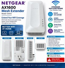 NETGEAR AX1600 WiFi 6 Dual-Band Mesh Range Extender EAX12 White picture