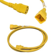 Panduit Power Cord C20 C13 Power Cable Yellow 1.8m 16A 250V Extension NPCC19X-1 picture